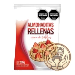 almohaditas rellenas lasfor sabor crema de frutilla 200grs