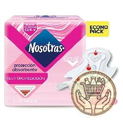 toallitas femeninas nosotras clásica suave 16uni