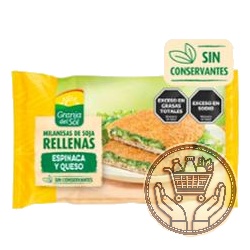 milanesas de soja granja del sol rellenas espinaca y queso x4 380grs