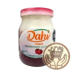 yogur descremado dahi con trozos de frutillas 190grs