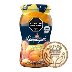 mermelada la campagnola damasco frasco 454grs