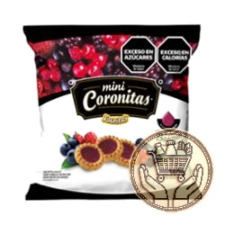 galletitas dulces fachitas mini coronitas frutos del bosque 140grs