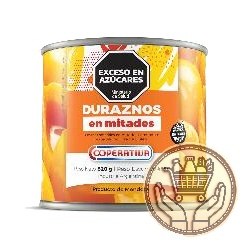 duraznos al natural en mitades cooperativa 820grs