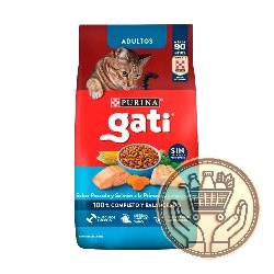 alimento para gatos gati pescado y salmón 1kgs