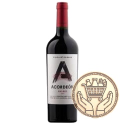 vino tinto acordeón malbec 750ml.